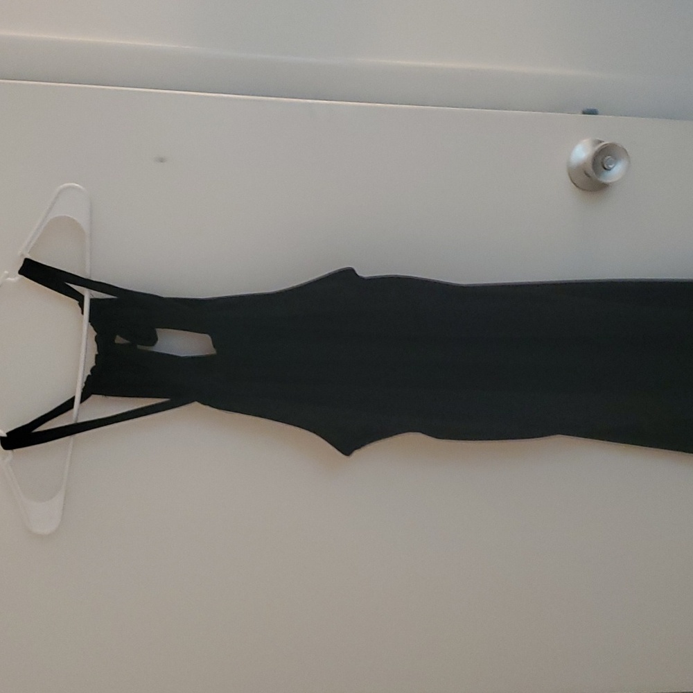 Black halter dress
